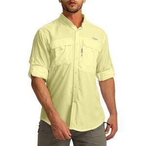 Men's Sun Protection Fishing Shirts Long Sleeve Travel Work Shirts for Men